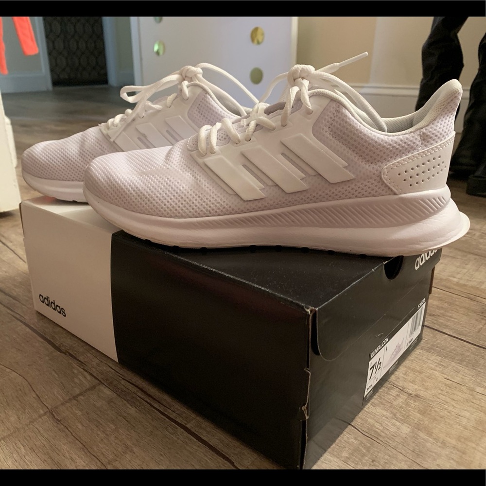 White Adidas Run Falcon Sneakers